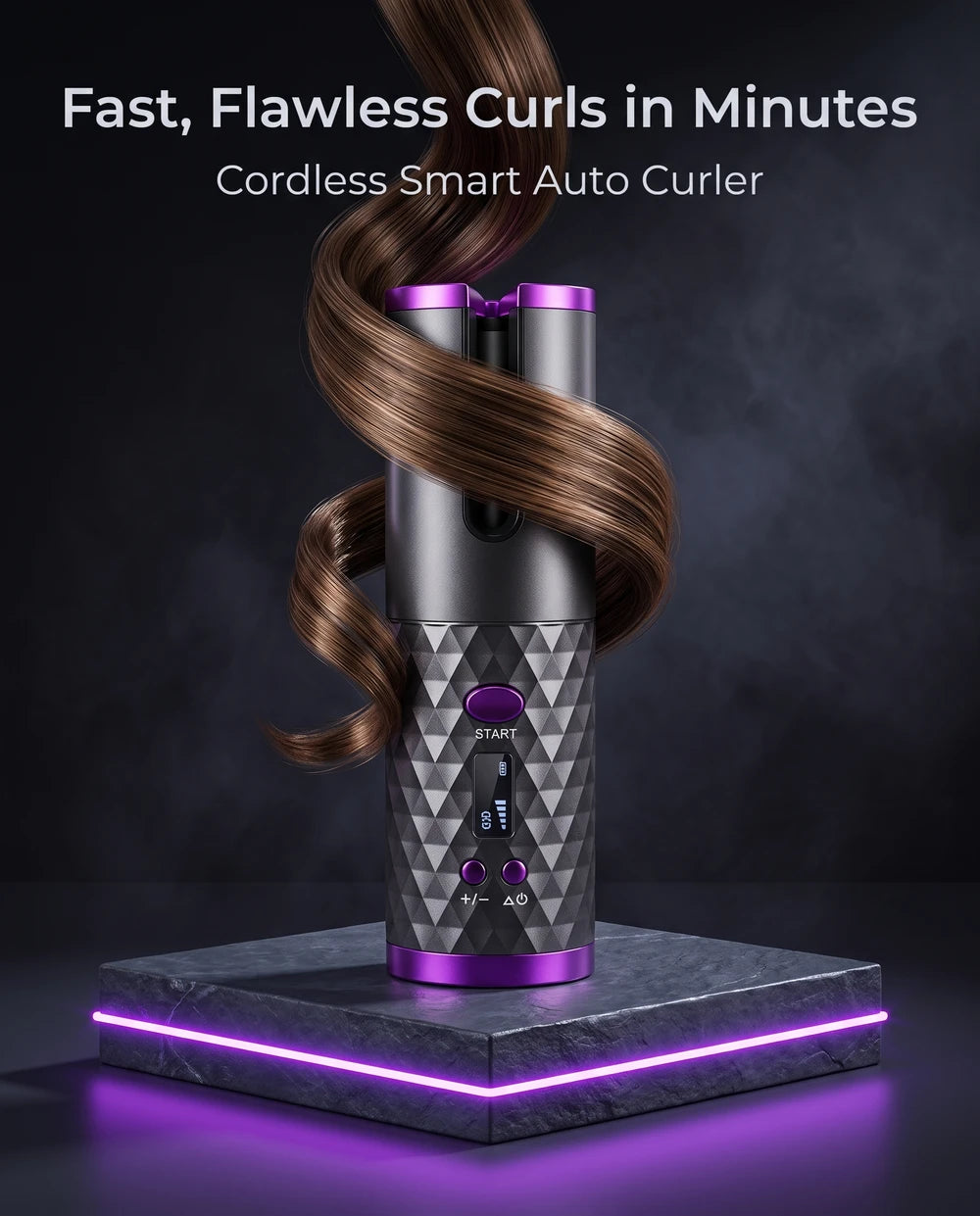 Portable Wireless Automatic Hair Curler