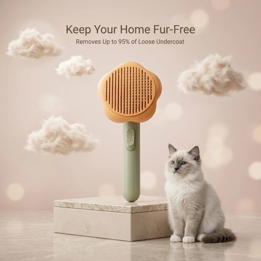 Curved Fine Pin Pet Slicker Brush