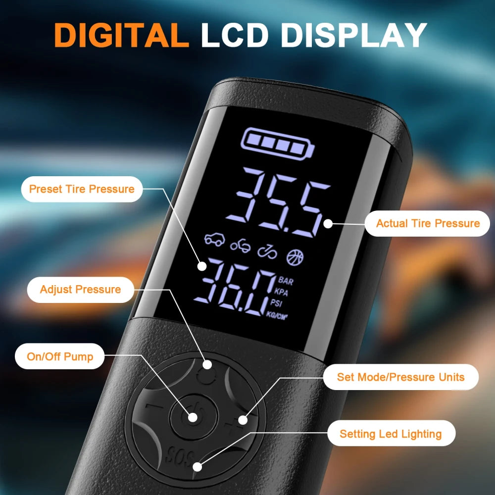 Portable Cordless Car Tire Inflator
