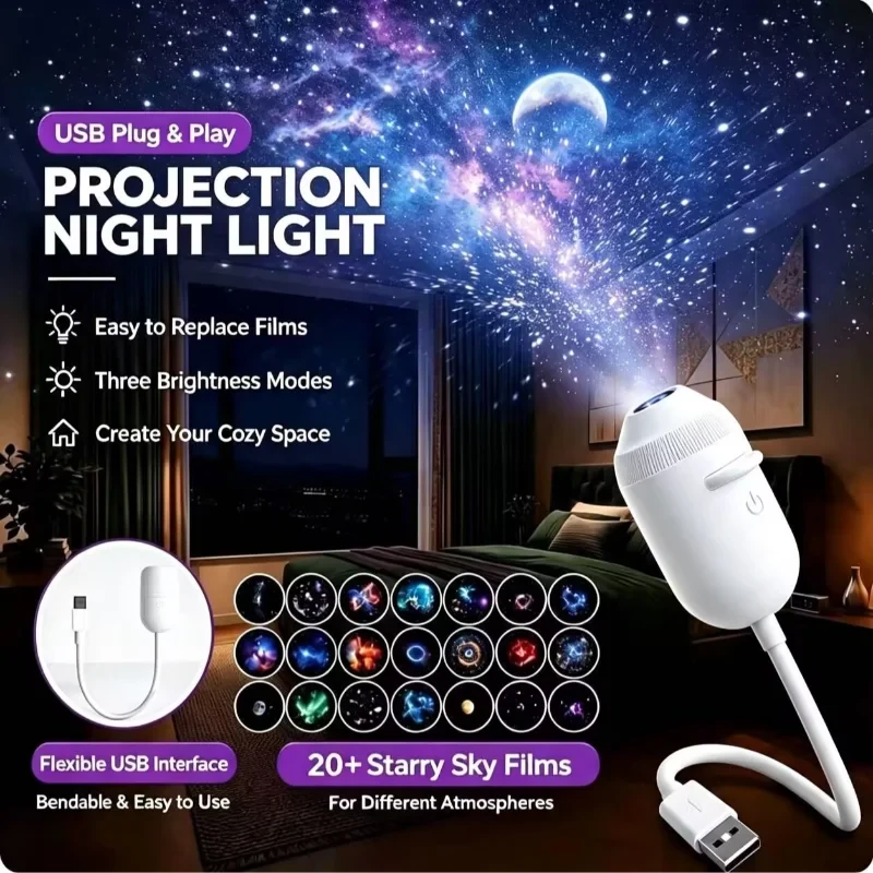 HD Smart Starry Sky Projector Night Light