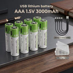Type-C Rechargeable Lithium Battery Set