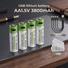 Type-C Rechargeable Lithium Battery Set