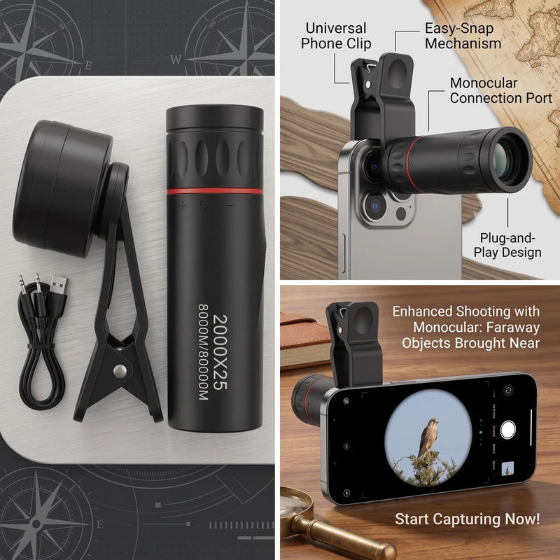 Compact Portable HD Monocular Telescope