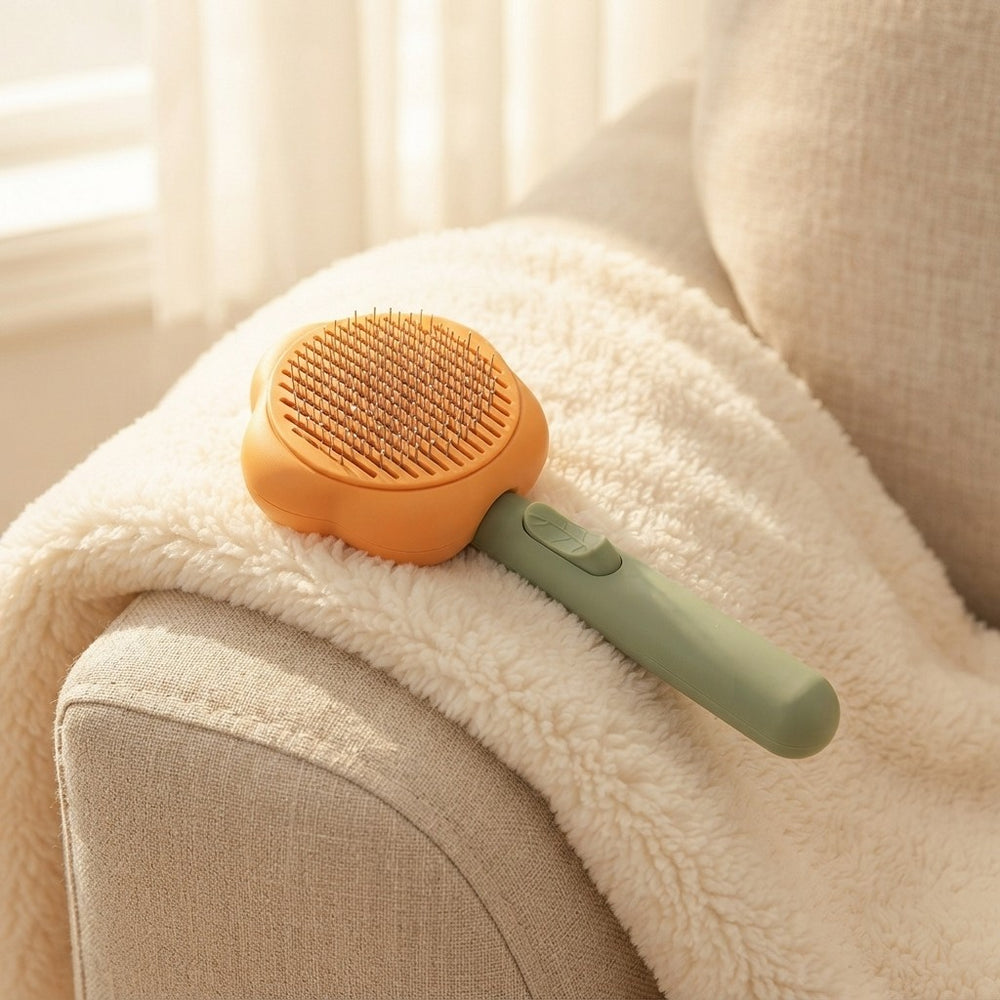 Curved Fine Pin Pet Slicker Brush